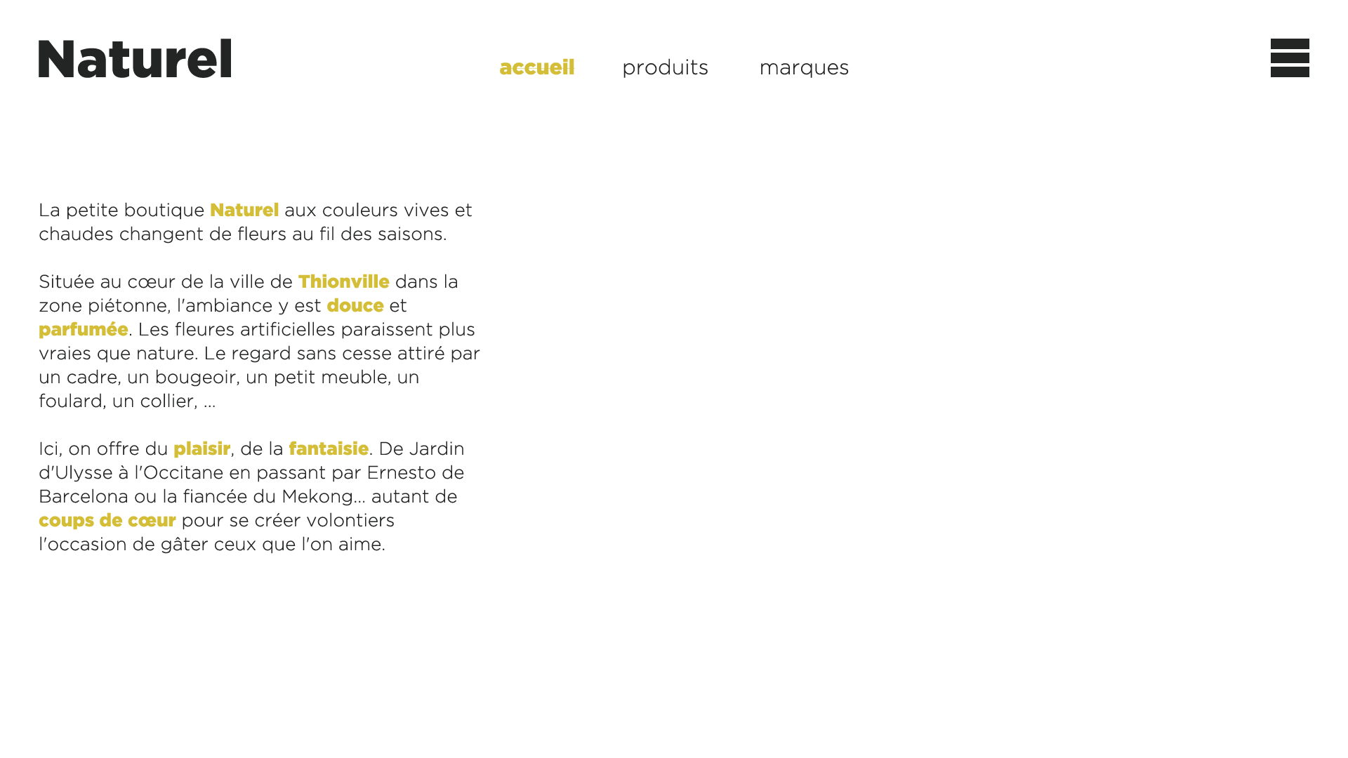 Accueil boutique - Naturel & Côté Cour