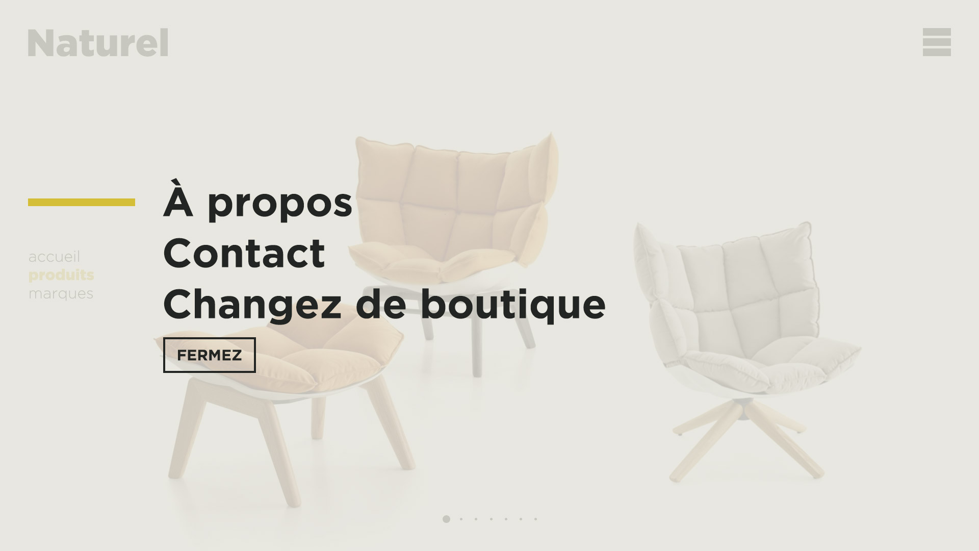 Menu - Naturel & Côté Cour